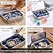 Hotop 12 Pack 3.75 by 2.45 by 0.8 Inch Silver Metal Rectangular Empty Hinged Tins Box Containers with Lids Mini Portable Box Small Storage Kit, Home Organizer