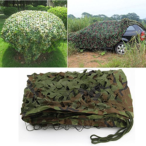 Windyus Camouflage Netting, Camo Net Blinds Bulk Roll for Sunshade Camping Shooting Hunting Military Army Hide Woodland Sunscreen- 32.8FT X 5FT(10x1.5M)