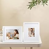 EGOFINE 14x11 Picture Frame Solid Wood with 10x8 Matt White 4 Pack view 5