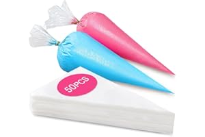Disposable Piping Bags 18 Inch - 50 Anti Burst Pastry Bags - Icing Piping Bags for Frosting - Ideal for Cakes and Cookies Dec