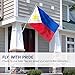 Anley Fly Breeze 3x5 Foot Philippines Flag - Vivid Color and UV Fade Resistant - Canvas Header and Double Stitched - Filipino Philippine National Flags Polyester with Brass Grommets 3 X 5 Ft