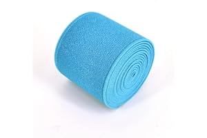 EQARP 1 Roll Flat Elastic Cord 1.5-Inch Wide by 3-Yard Double-Side Twill Elastic Band(#12 Blue)