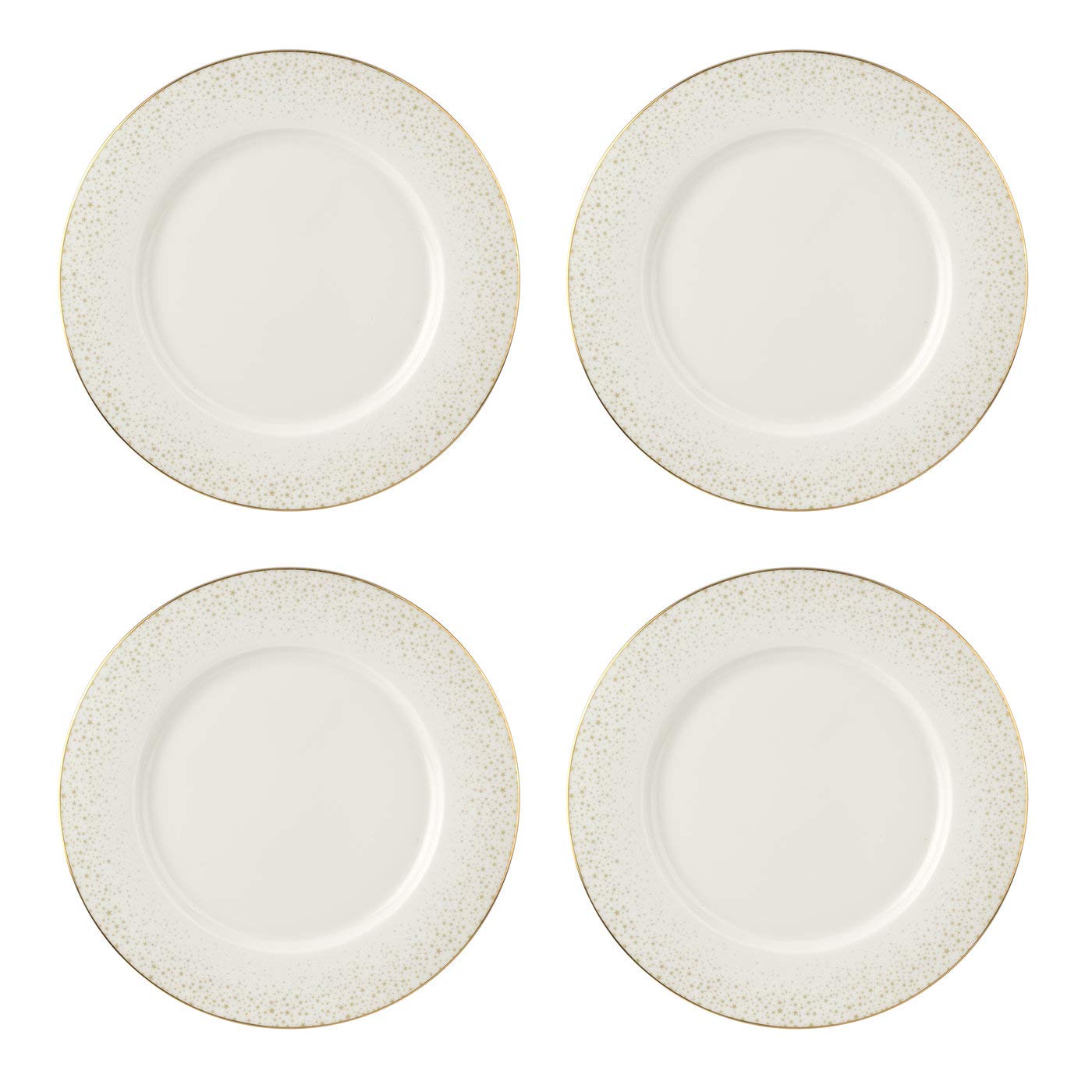 Sara Miller for Portmeirion, Side Plate Set of 4, White/Gold