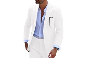 FXZPIODI Seersucker Slim Suits for Men Formal Casul Summer Beach Wedding Grooms 2 Piece Blazer Pants Party Striped Suit Sets