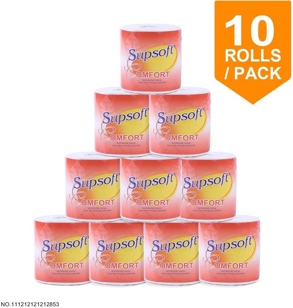 Home Kitchen Toilet Tissue 10 Rolls amazon for Bathroom Kitchen Office Household