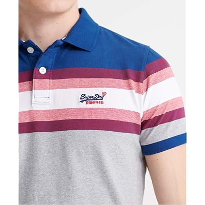 superdry stripe polo shirt