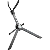 K&amp;M K&ouml;nig &amp; Meyer Jazz Saxophone In-Bell Tripod 3 Leg Stand 14330.000.55 | Professional Grade for all Musicians | Lightweight &amp; Compact | Stable Secure Eb Alto Base | Made in Germany Black