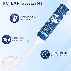 Gociean RV Roof Sealant Self-Leveling 4-Pack White