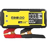 GOOLOO GT4000S Jump Starter 4000A Car Jumper Starter (Up to 10L Diesel All Gas Engines), 100W Fast-Charging Lithium Jump Box, SuperSafe Portable Car Battery Charger Power Bank for 12V Vehicles, Yellow