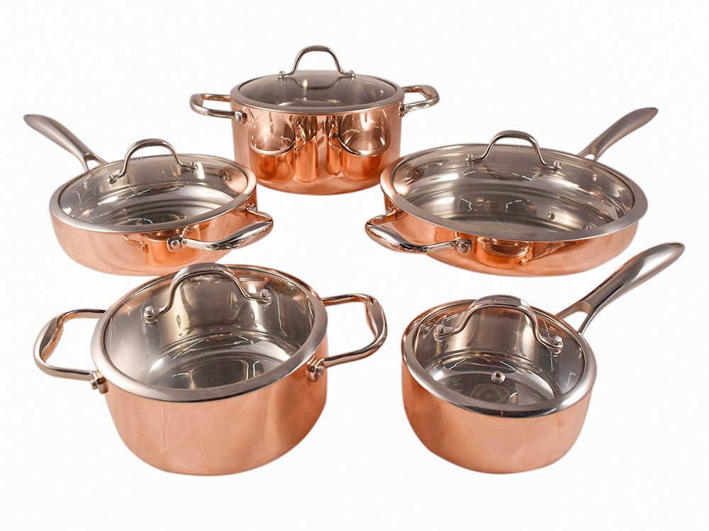 Fancy Cook 5ply Copper 8 Piece Cookware Set, Clearance Sale