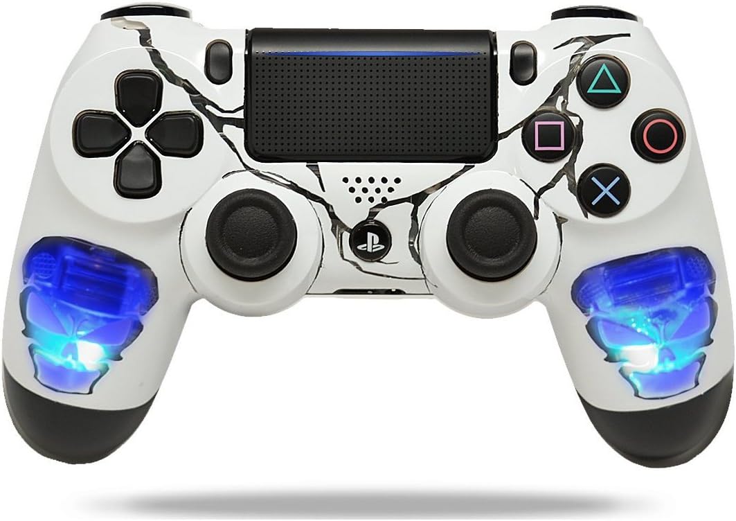 Skulls Blue Ps4 Pro Rapid Fire Custom Modded Controller 40 Mods For All Major Shooter Games Auto Aim Quick Scope Sniper Breath Amp More Cuh Zct2u