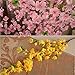 5Pcs Spring Peach Blossom Cherry Plum Bouquet Branch Silk Flower,Artificial Flowers Fake Flower for Wedding Home Office Party Hotel Yard Decoration