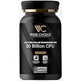 WISE CHOICE SUPPLEMENTS Lactobacillus Rhamnosus GG Probiotic | 30 Billion CFU | 90 Capsules | LGG Strain for Advanced Gut Health &amp; Immune Support | 3rd Party Tested | Non-GMO &amp; Gluten Free