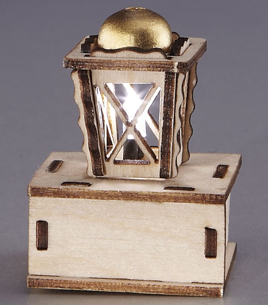 Rulke Rulke029666 Clear Wooden Mini LED Lantern