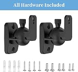 Cozycase 2 Pcs Speaker Wall Mount Kit Adjustable Rotatable Tilted Black view 7