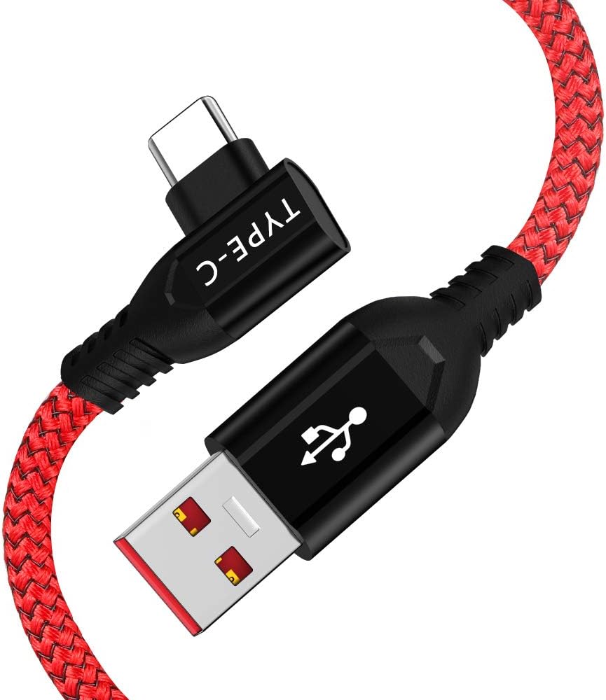 ACOCOBUY USB C Cable Right Angle OnePlus Dash Charge Cable 1.8M/6FT Nylon Braided Type C Fast Charge Cable for OnePlus Nord/8 Pro/8/7T Pro/7T/7 Pro/7/6T/6/5T/5/3T/3, VOOC Cable for OPPO Find X/Reno 2