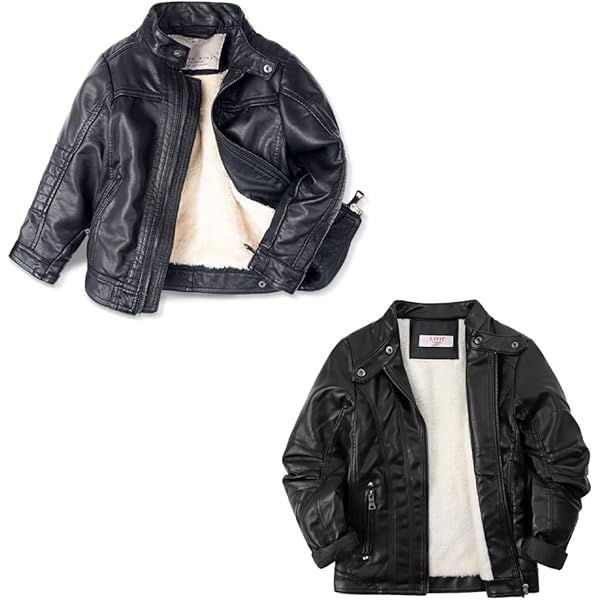 Amazon.com: LJYH Boys Winter Faux Leather Jackets and Kids Thick