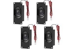 ALAMSCN 4pcs Mini Speaker 3w 8ohm Loundspeaker 8 Ohm 3 Watt Micro Speaker with JST-PH2.0 Interface for Arduino Electronical Projects