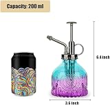 ZIUHEOA Plant Mister Glass Watering Spray Bottle 6.4 Tall 200ml Army Green view 3