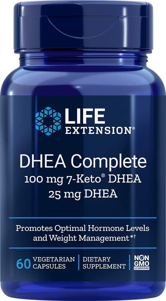 Life Extension Dhea Complete (7-Keto Dhea 100 mg and Dhea 25 mg), 60 Vegetarian Capsules: Health & Personal Care