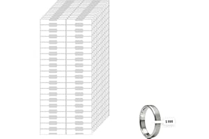 Premium Paper Price Stickers – 1000 Rectangular Jewelry Tags, Strong Adhesion, Easy to Write, Durable, Ideal for Jewelry, Rin