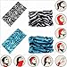 VANCROWN Headwear Head Wrap Sport Headband Sweatband 220 Patterns 12 in 1 Magic Scarf 12PCS & 6PCS 12 in 1 (12PCS.Animal Print)