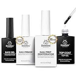 Beetles 4 Pcs 15ml Gel Top Coat and Base Coat Set