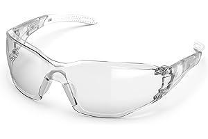 Bantida Safety Glasses Anti-Fog Goggles Clear Lens,Adjustable Frames Blue Light Blocking Eye Protection For Men Women