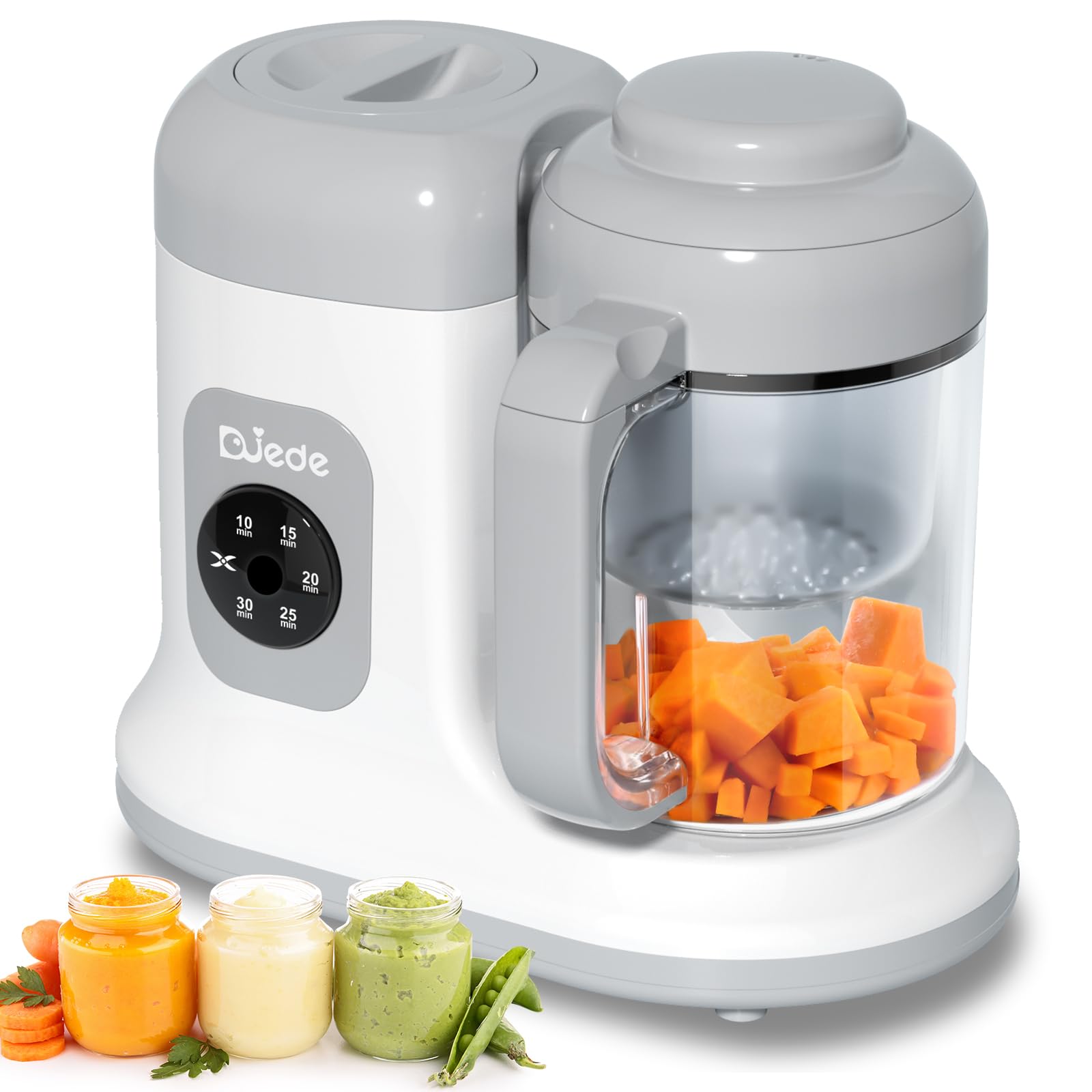 Photo 1 of Baby Food Maker - DUEDE One Button Control Processor Steamer|Puree Blender Machine|Auto Cooking & Stirring, Cooking Nutritious Homemade Food for Infants & Toddlers, White
