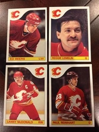 Amazon Com 1985 86 Topps Calgary Flames Official Nhl Hockey Team