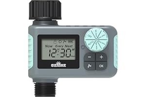 SZFZMZ Sprinkler Timer, Water Timer for Garden Hose, Programmable Water Timer with Rain Delay/Manual/Child Lock Automatic Irrigation System, Outdoor Irrigation Timer Controller for Lawn Yard, 1 Outlet