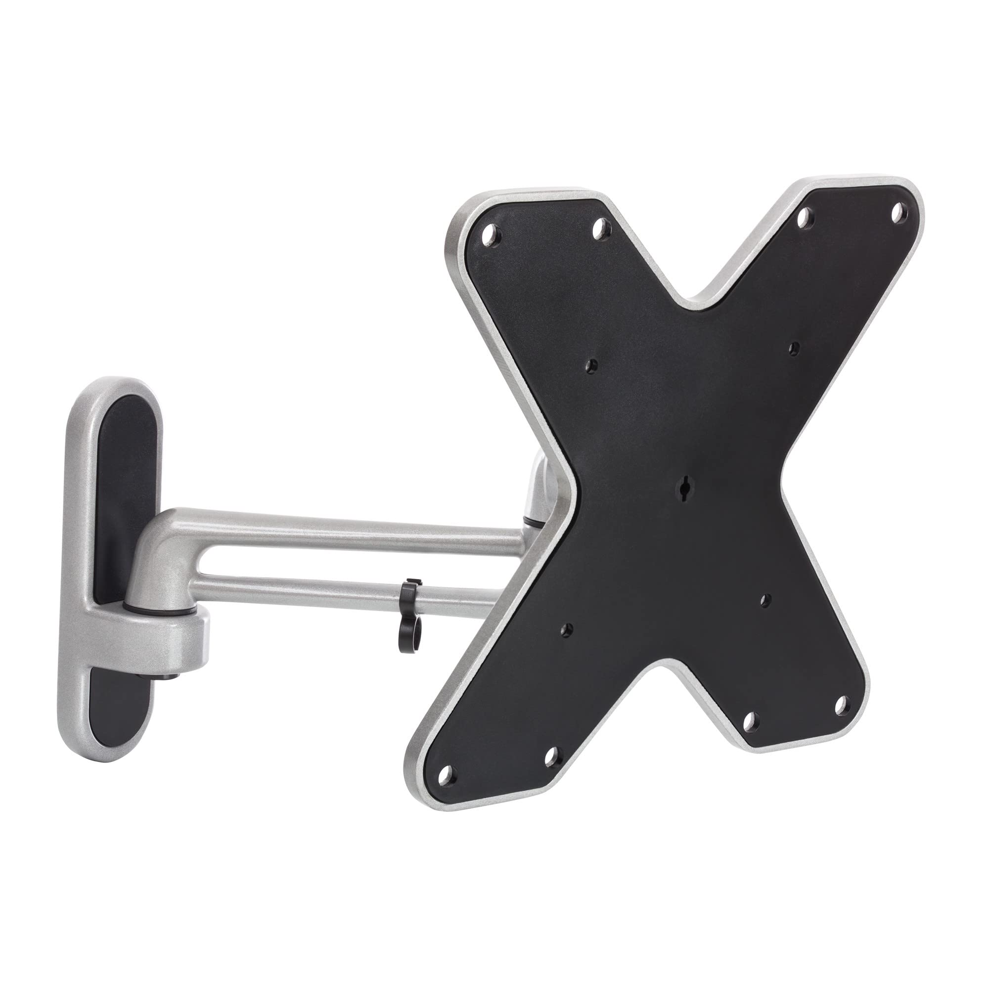 ProperAV Swing Arm TV Wall Bracket 23" 24" 28" 32" 37" 40" 42" 43" 46" Tilt 15° VESA Max 200x200 Silver — image 1