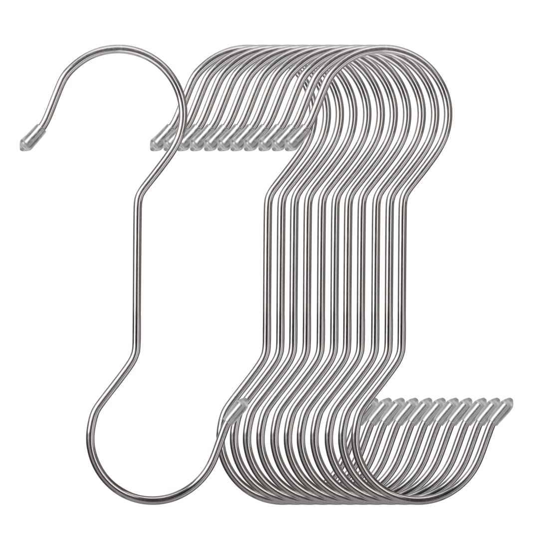 Photo 1 of 12 Pack 7.9 Inch Extra Long Shower Curtain S Hooks Stainless Steel Heavy Duty for Hanging