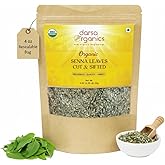 Darsa Organics Senna Leaves Cut and Sifted 4 oz – USDA Organic, Premium Apothecary-Grade Cassia Angustifolia, Senna Leaf for Herbal Tea, Non-GMO, Vegan, Kosher, Caffeine-Free