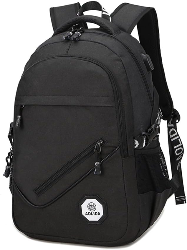 Laptop Backpack Anti-Theft Lightweight, Best Backpacks for High School Bags, Business Laptop Backpack with USB Charging Port Fits up to 15.6 inch Notebook Computer etc (Black)