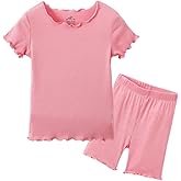 Zanie Kids Baby Toddler Pajamas Set Short Kids Summer Sleepwear Snug Fit Viscose Pjs Girls Boys