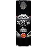 Minwax Fast Drying Polyurethane Spray, Protective Wood Finish, Clear Semi-Gloss, 11.5 oz. Aerosol Can(Packaging May Vary)
