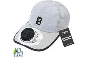 TTLECOK Solar Powered Cooling Cap Summer Sun Hat with Fan Cooling Baseball Caps USB Charging Camping Fishing Beach Hats