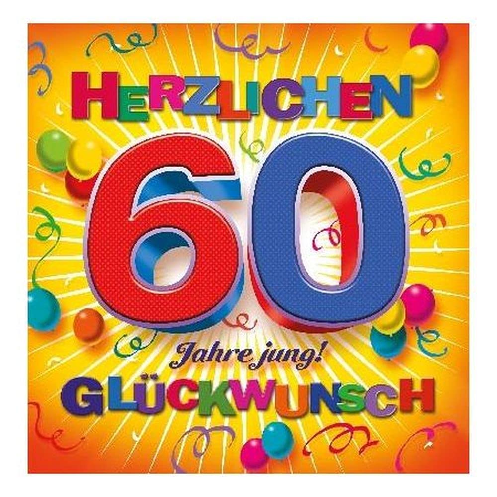 Depesche 5326.005 3D 60th Birthday Card, Multicoloured
