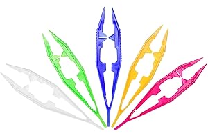 Sowaka 5 Pcs Beads Tweezers Plastic Colorful for Beading Project Crafting DIY Project Handmade Jewelry Making Kids School Pro