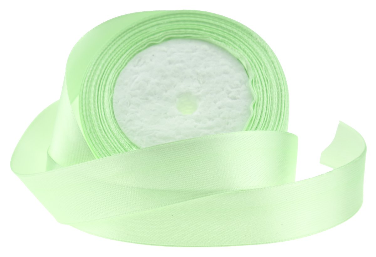 1 x High Quality Single Side Satin Ribbon / Ideal for Crafts / DIY/ Scrapbooking /Gift Wrap/ Weddings (#9 LIGHT GREEN, (40mm x 23M) – FiveSeasonStuff