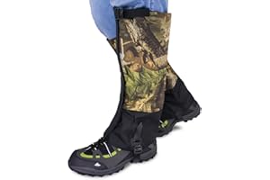Qshare Leg Gaiters for Boots - Waterproof Hiking Climbing Hunting Snow High Leg Gaiters(Men and Women)