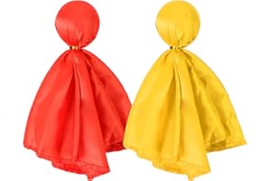 MIDELONG 2 Pcs Penalty Flag Football Flags, Challenge Flag Referee Flag Tossing Flags Sports Fan Set for Football Games Party Accessory (1 Red, 1 Yellow)
