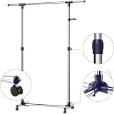 SONGMICS Clothes Rack with Castors Adjustable Height 97-165 cm LLR01L view 4