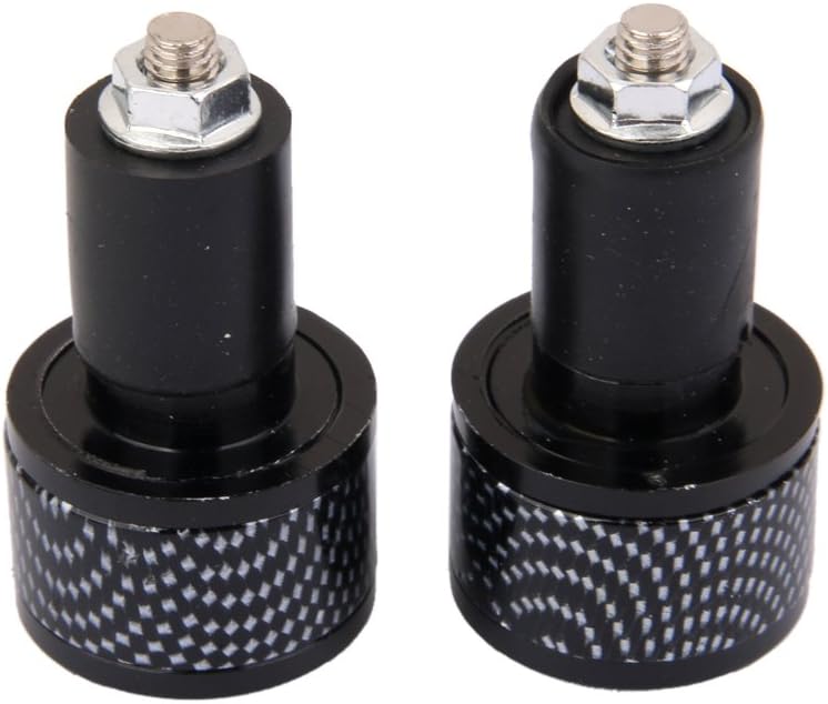 Embouts Guidon Moto CNC Aluminium - Universel 22mm (7/8”) - Noir - Par Paire - Protection Et Style