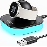 Charger Stand for Samsung Galaxy Watch Charger, Magnetic Nightstand Mode Charging Stand with Light & USB Cable for Watch 8/8 Classic/Ultra (2025)/Ultra/7/6/6 Classic/5/5 Pro/4/4 Classic/3/Active/FE