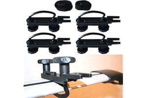 AJDHDGA 4 PCS Stainless Steel Universal Roof Box U-Bolt Clamps Van Mounting Accessory Kit U Brackets Installation Accessory Van Roof Rack Mount Kit 85mm Inner Width with 8 Lock Nuts, 2 Straps