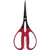 ALLEX Trimming Scissors for Gardening 7" - Japanese Floral Garden Scissors for Plants, Flowers, Herbs - Japanese Stainless Steel Blade with Non-Stick Coating - Spring Loaded Handle - Made in JAPAN