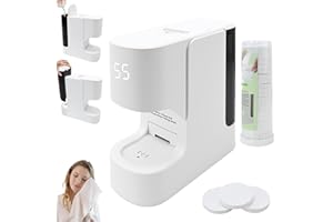 Hot Face Towel Warmer with Voice Alert - 5-Second Fast Heating & Automatic Dispenser, Constant 55°C (131°F) Temperature Contr