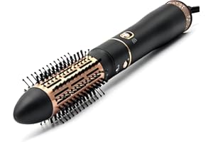 USBELFF Round Blow Hair Dryer Brush - 1.6 Inch Round Barrel Hot Air Brush for Short Hair, One Step Hair Drying, Volumizing, Straightening and Styling, Ceramic Barrel & Negative Ionic